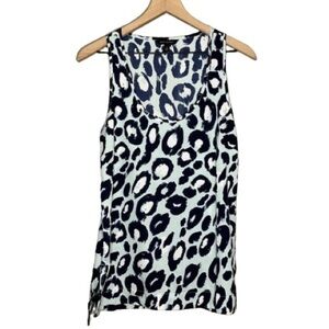 Women's S Banana Republic Animal Print Tank Blue Pink Sleeveless